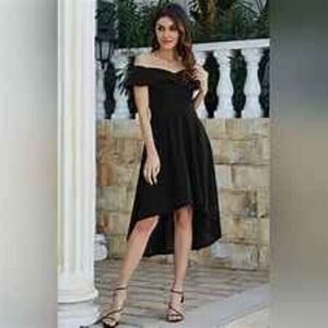 JASAMBAC Women S Off Shoulder V Neck Ruched Bodycon Elegant Cocktail Party Dress